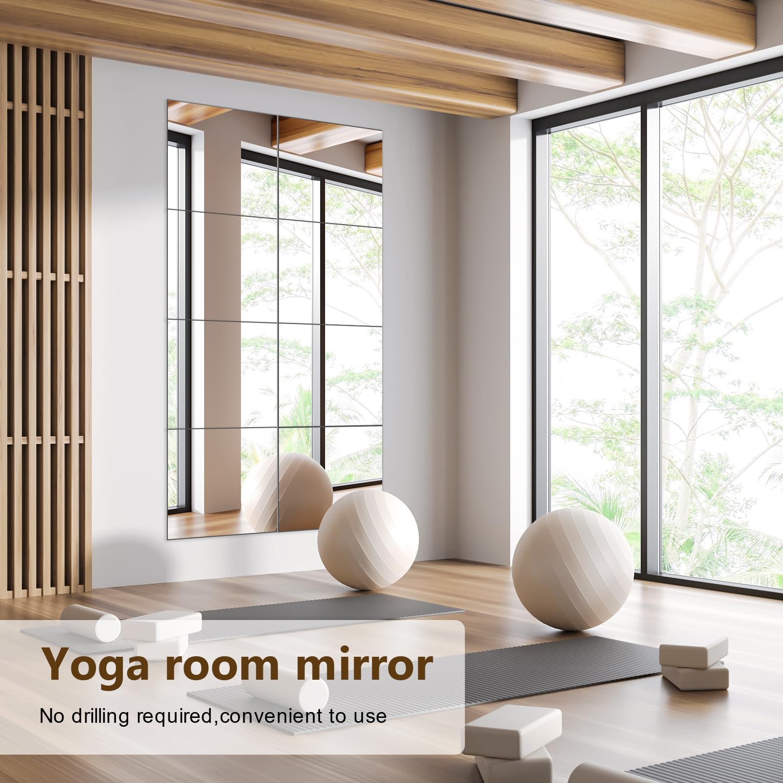 Gym Design Diy Mirror Wall Home Gym Wall Mirrors Ruomeng 12-Pack