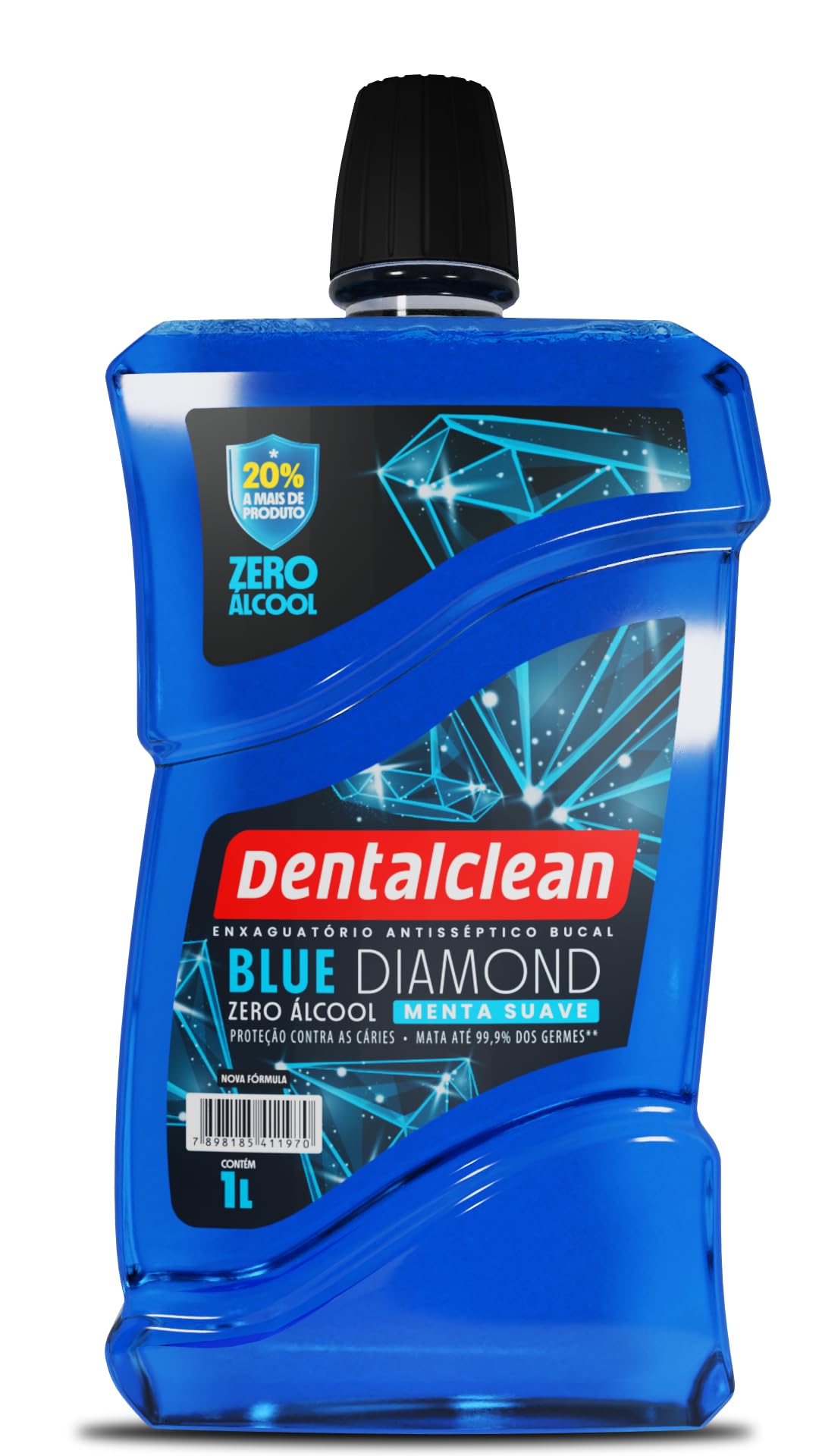 Dentalclean Antisséptico Bucal Blue Diamond Zero Álcool, 1L