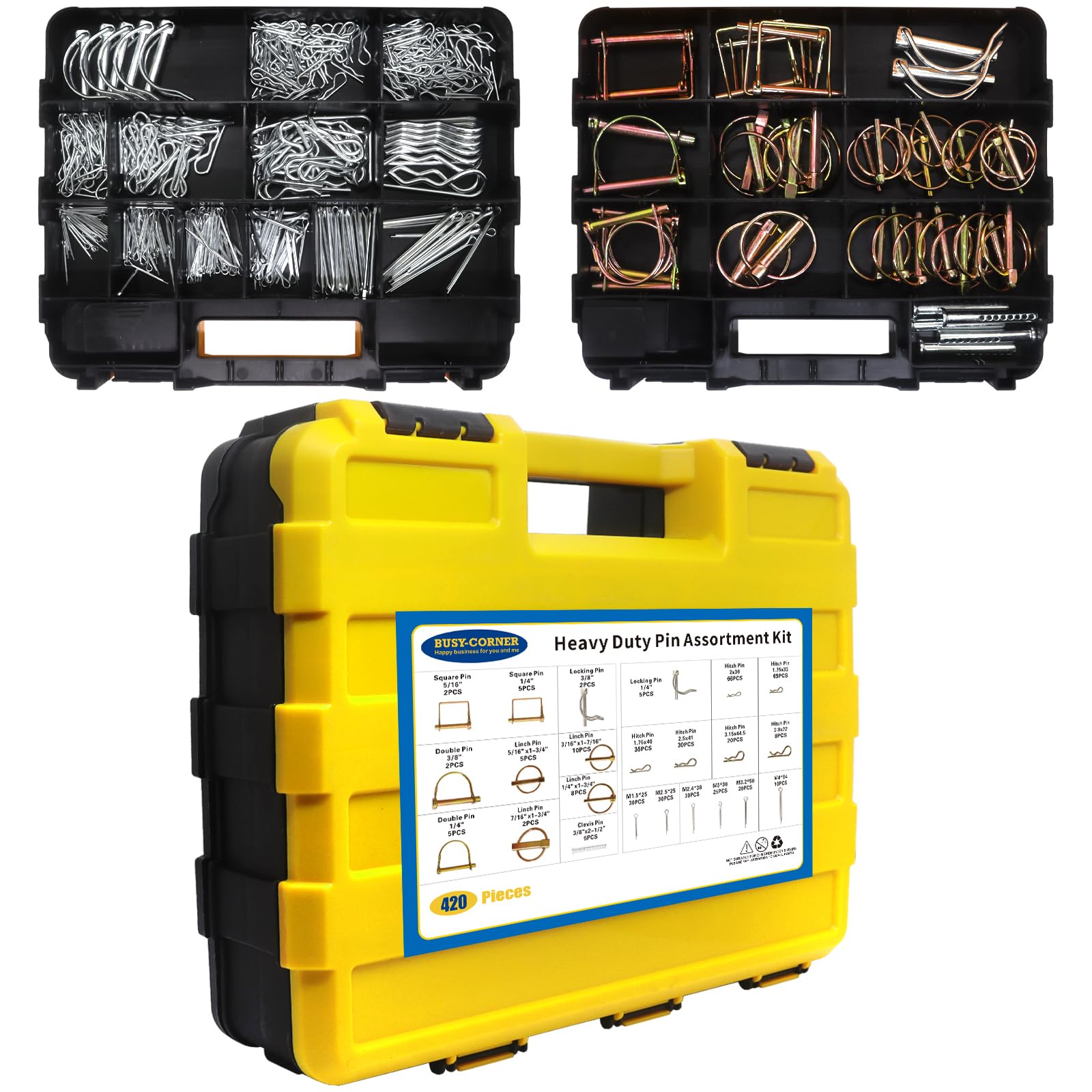 Heavy Duty Pin Kit - 420 PCS for Tractors & Trailers -5 Heavy Duty Pin Kit - 420 PCS for Tractors & Trailers -5