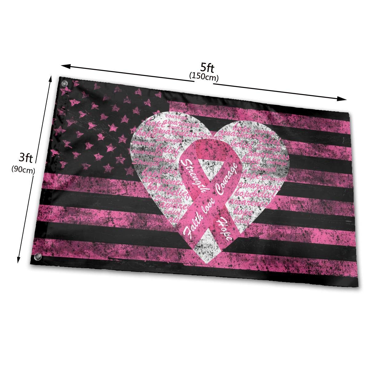 Amazon.com : Dingtaifeng Breast Cancer Pink Ribbon Flag - 3x5 Ft