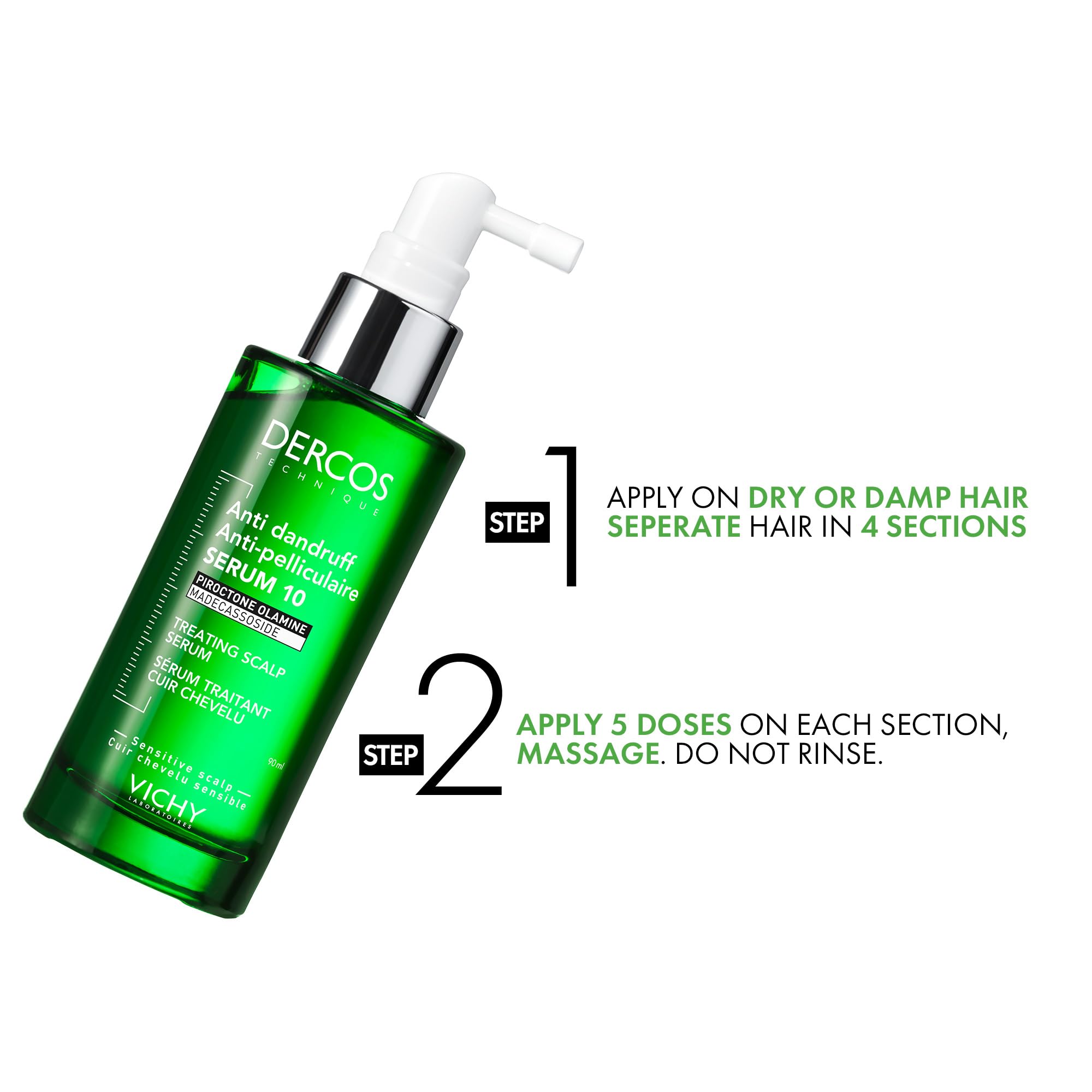 Vichy Dercos Hair Anti Dandruff Serum 10 Leave In Treatment 90ml