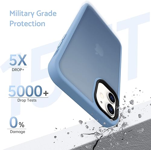 Miniatura 2 de Anqrp Funda diseñada para iPhone 11 Case color azul claro, compatible con carga inalámbrica, tacto sedoso, funda delgada de silicona suave