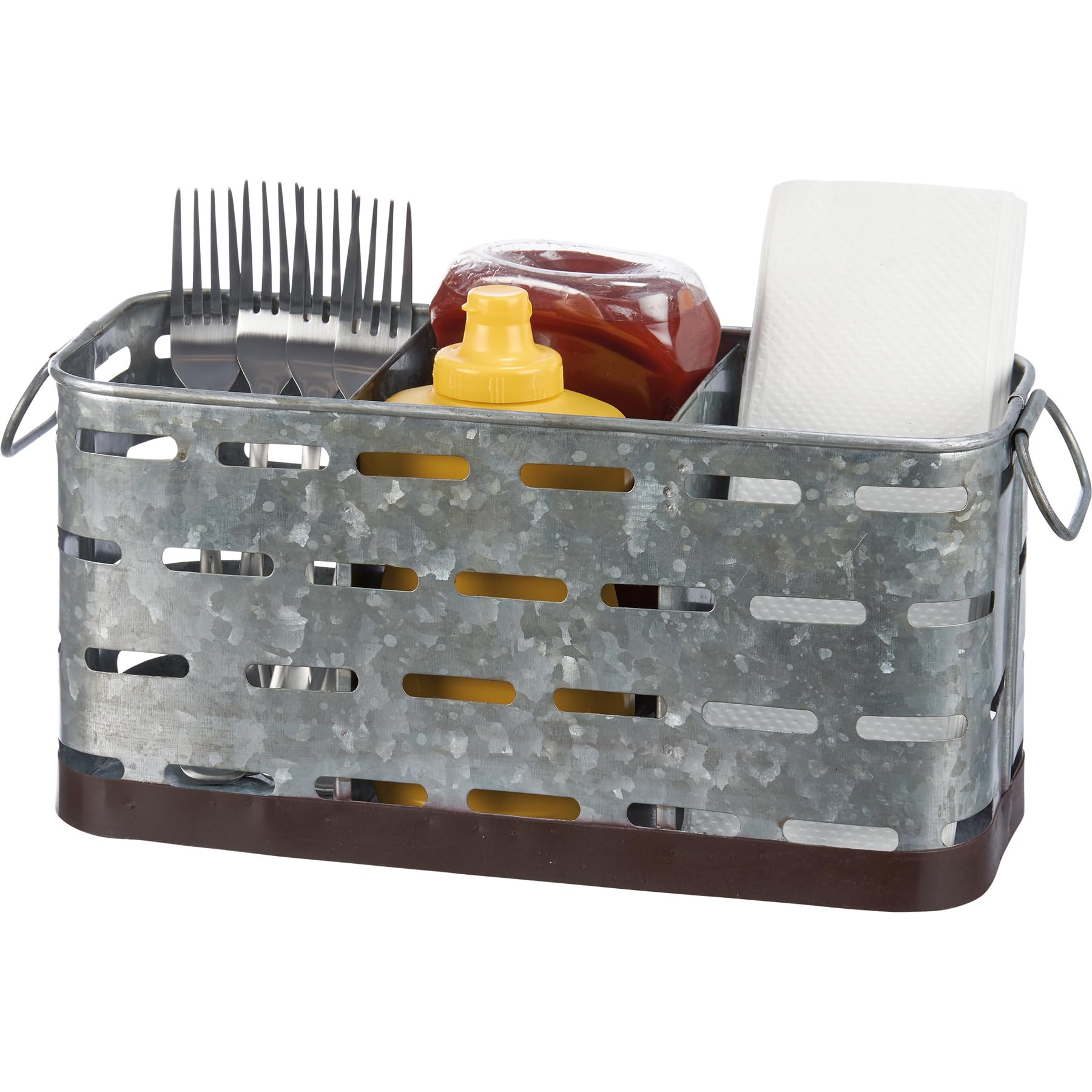 Panier olive rustique en osier tressé pour rangement maison