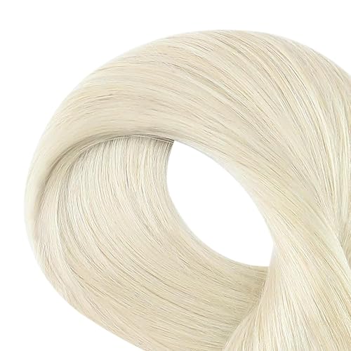 Miniatura 8 de Full Shine - Extensiones de cabello brasileño con punta en U, de 18 pulgadas, con queratina, de color rubio platino 60, 0.04 onzas por mechón, 1.76