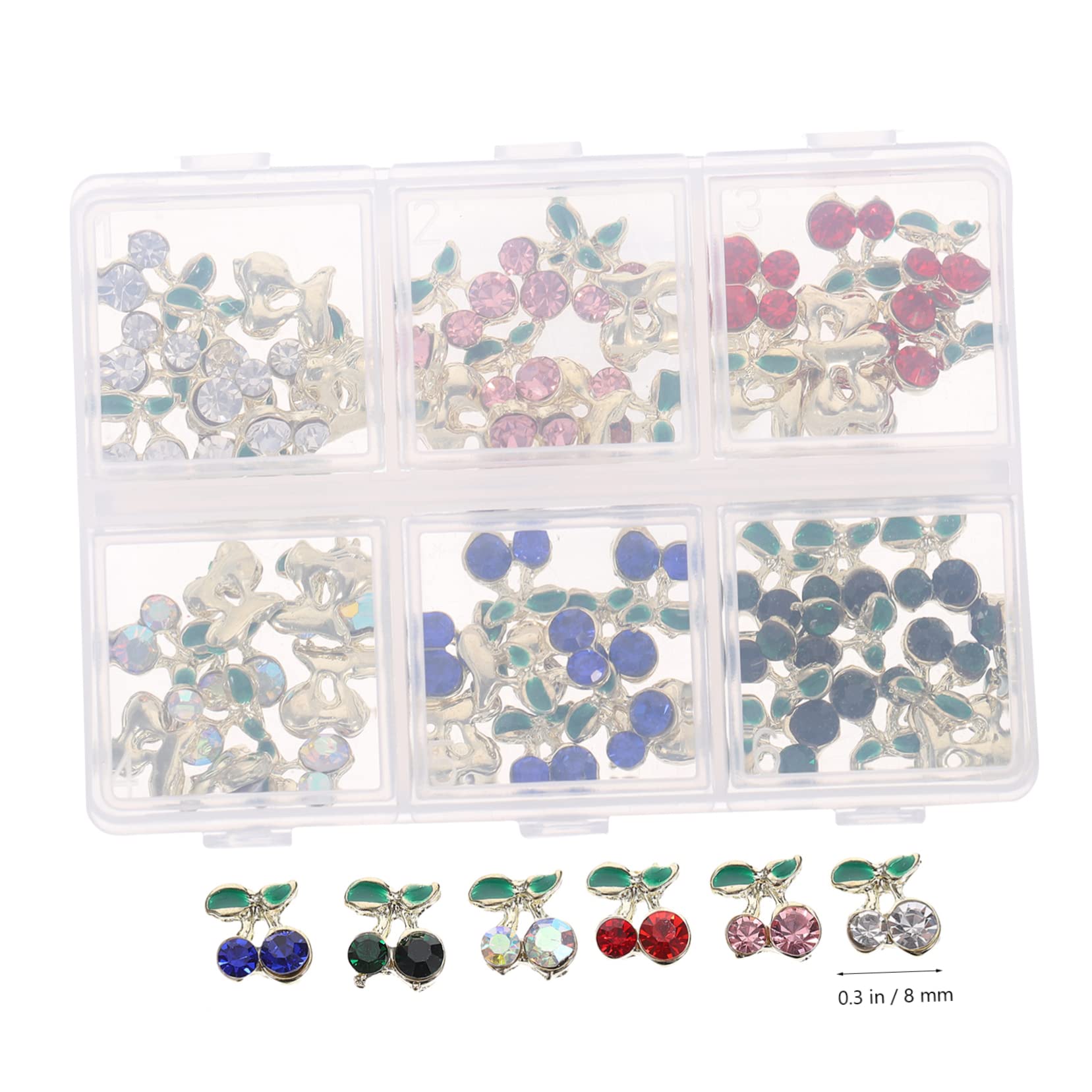 Mipcase 120pezzi Charm Per Unghie Con Cristalli Di Decorazioni Eleganti Per Nail Art Accessori Per Unghie Strass Per Feste e Occasioni Speciali