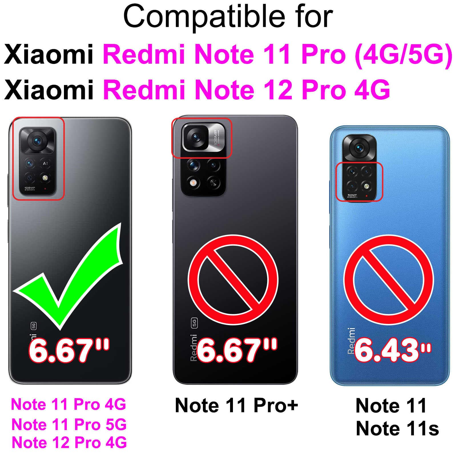 Leder-Klapphülle Für Xiaomi Redmi Note 13 4G – Mit 3 Kartenfächern, Magnetverschluss & Standfunktion