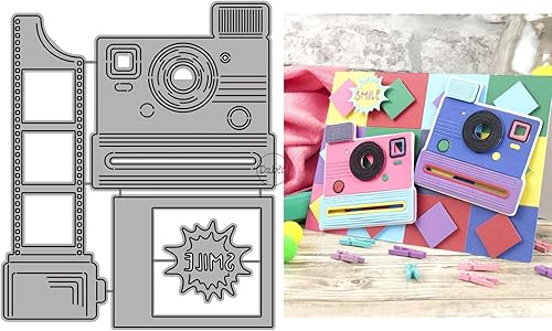 DzIxY Letras de cámara Troqueles de corte de metal para kit de fabricación de tarjetas, troquelados, troquelados, plantillas de máquina de álbumes