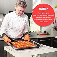 Vista 9 de Walfos Silicone Cupcake Pan Set, 2-Piece Mini 24 Cups Muffin Baking Pan, BPA Free and Dishwasher Safe, Non-stick , Great for Making Muffin Cakes