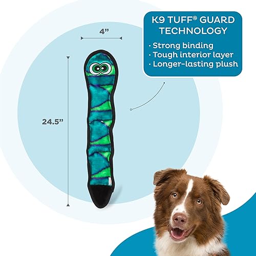 Miniatura 3 de Outward Hound Durablez Large Snake Stuffing-Free Squeaky Plush Dog Toy for Puppies & Dogs - Interactive, Soft Yet Tough, No Mess, Jumbo Squeaker