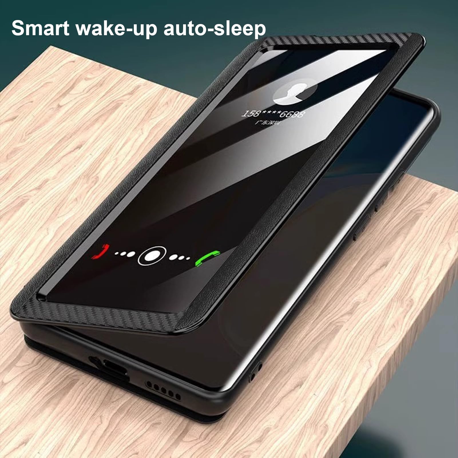 Etui z prawdziwej skóry do Samsung Galaxy S25 Ultra/S25 Plus/S25, inteligentne etui z klapką zamknięta hibernacja smukłe etui obsługuje ładowanie bezprzewodowe, czarne, S25