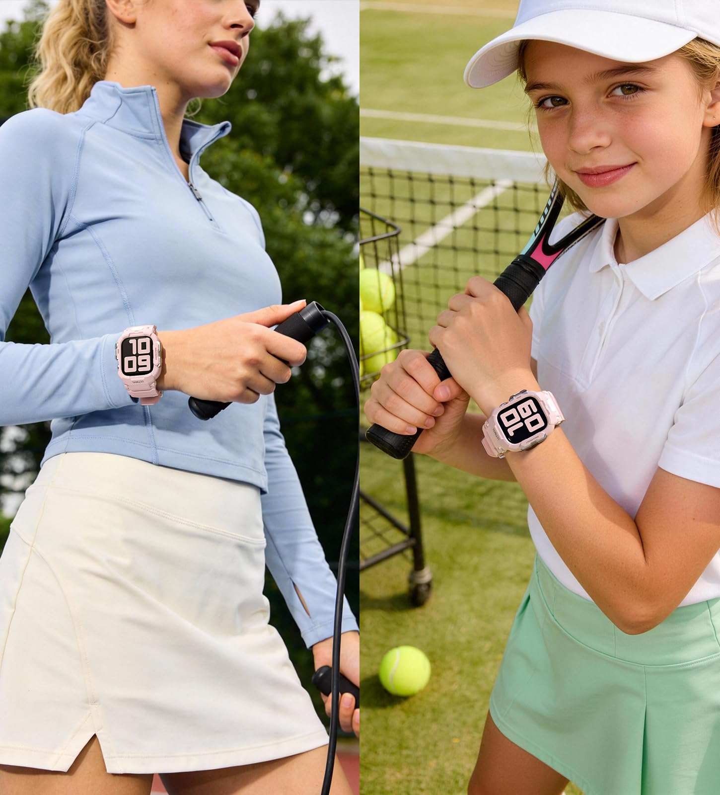 ULTIMAL Bracelet compatible avec Apple Watch 42mm 41mm 40 mm- Courroie sportive adaptée aux séries11,10,9,8,7,6,5,4,SE,SE2,SE3, robuste, anti-choc, pour hommes, femmes et enfants.