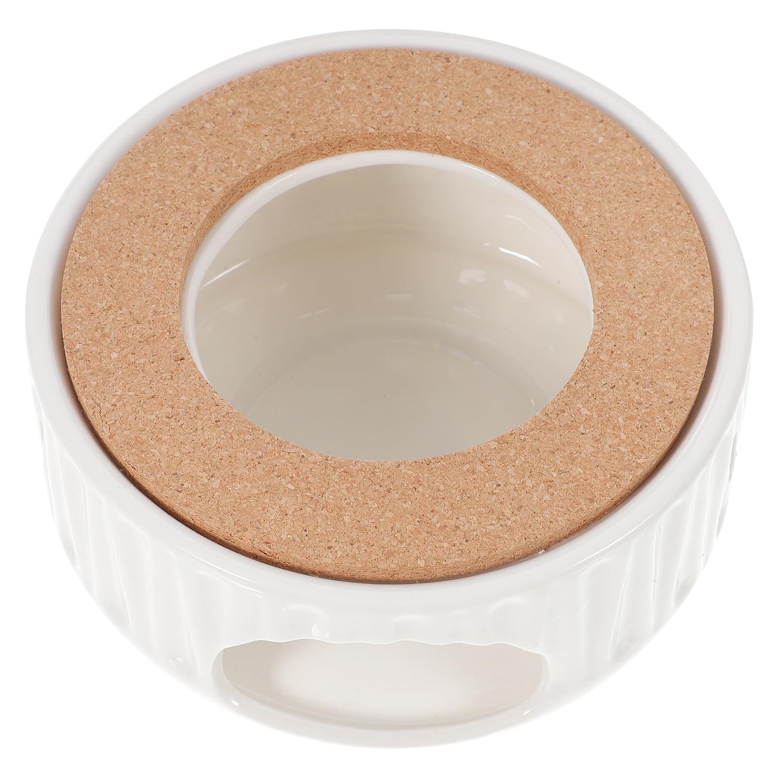 Calentador de tetera calentador de té de cerámica blanco con diseño hueco