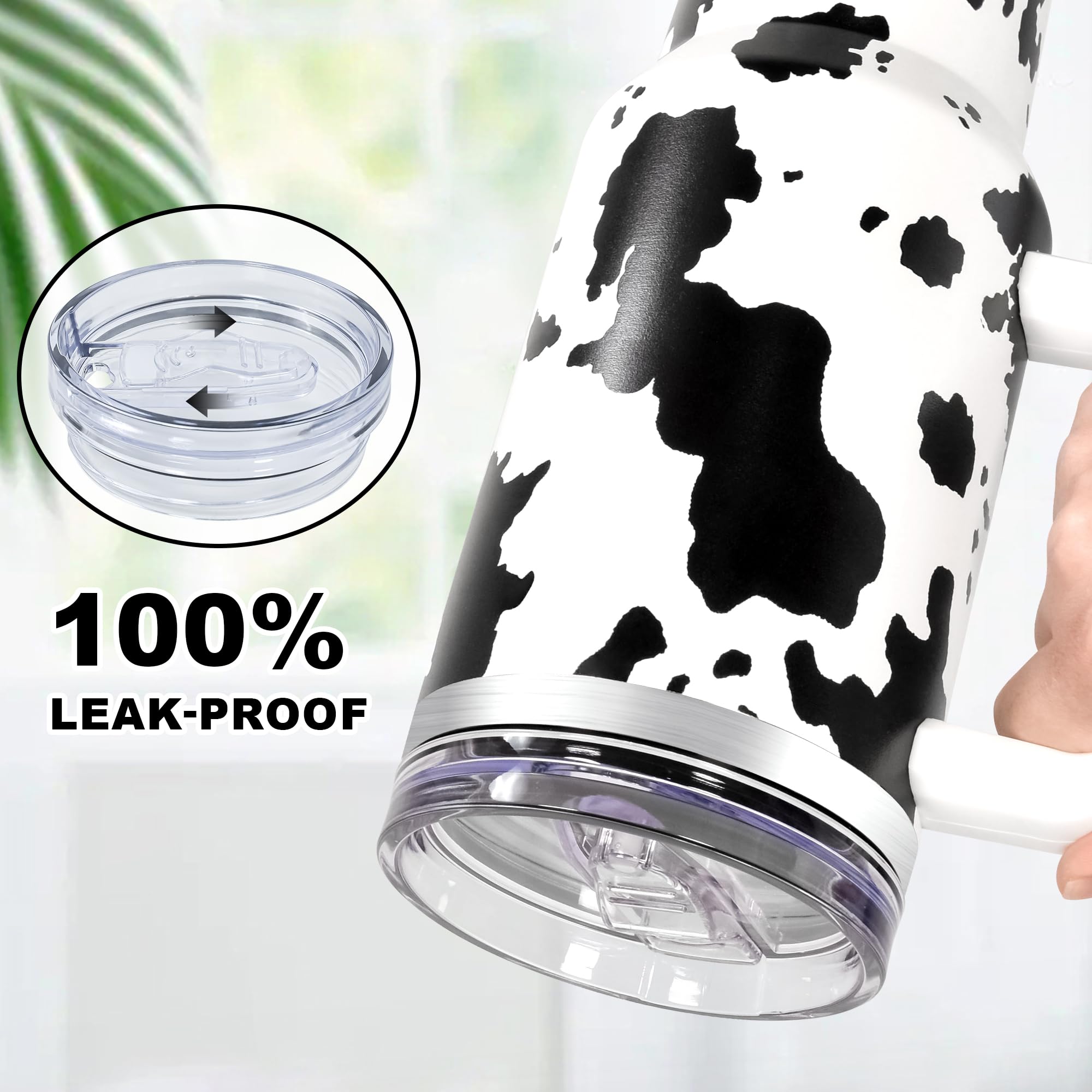 FECBK Bicchiere Da 1180 Ml Con Manico E Cannuccia, Tazza Da Viaggio 100
