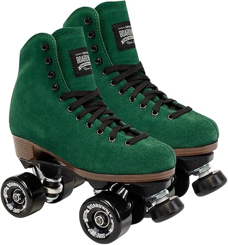 Miniatura 14 de Sure-Grip Boardwalk - Patines de ruedas unisex para exteriores con botas de cuero retro y ruedas 82A Teaberry,Negro Plus,Cereza,Canela