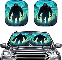 Vista 12 de Mumeson Parasol de dos piezas para parabrisas de automóvil de noche estrellada, parasol para rayos UV y reflector de calor para casi vehículos