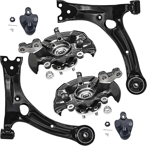 Miniatura 11 de Detroit Axle - Kit de brazos de control delanteros de 6 piezas para Hyundai Accent Kia Rio Rio5 06-10 2006 2007 2008 2009 2010 2011, 2 brazos de