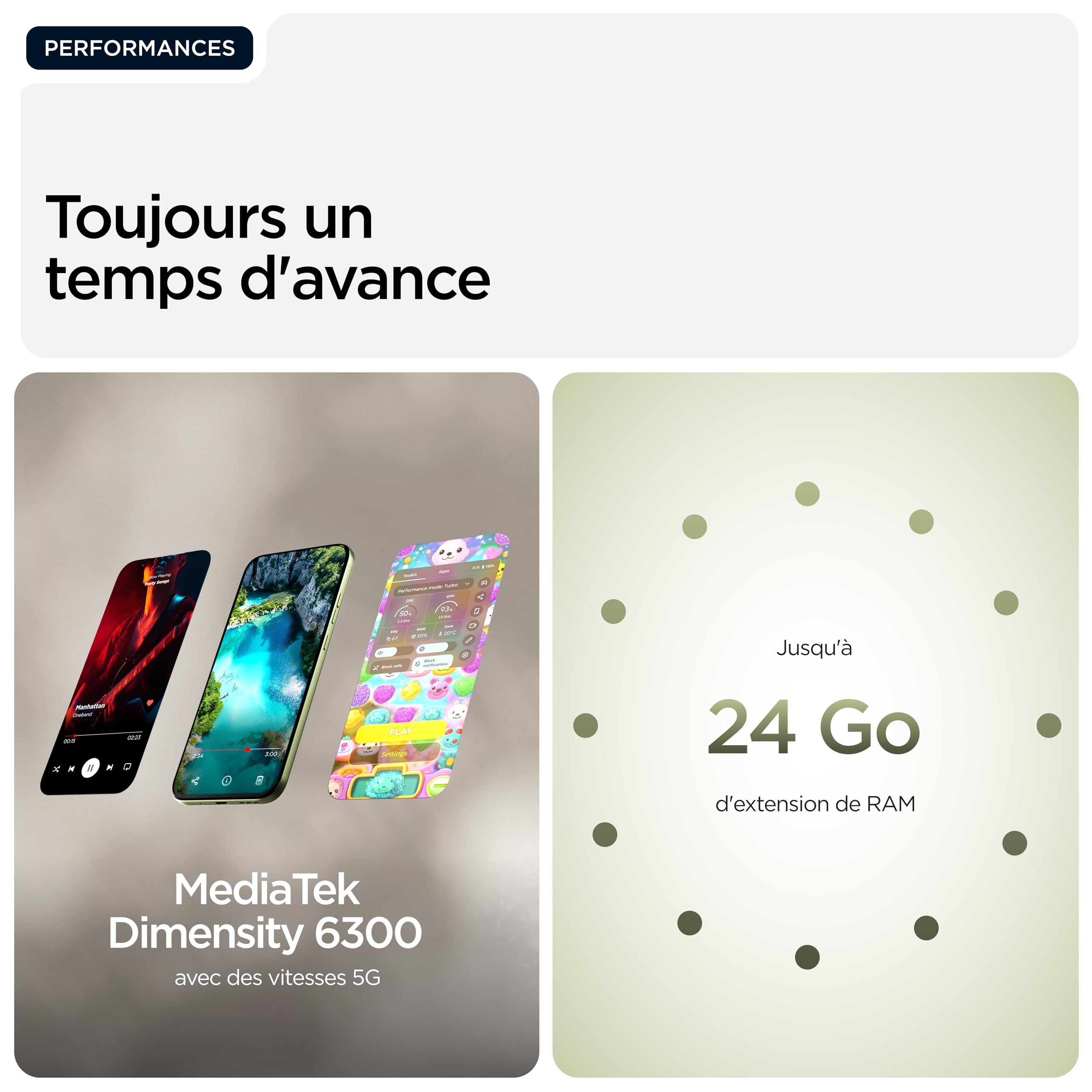 Motorola g67 4 256 5G, Nile (Vert) | Triple capteur 50MP, écran 6,78" pOLED, batterie longue durée 5200 mAH