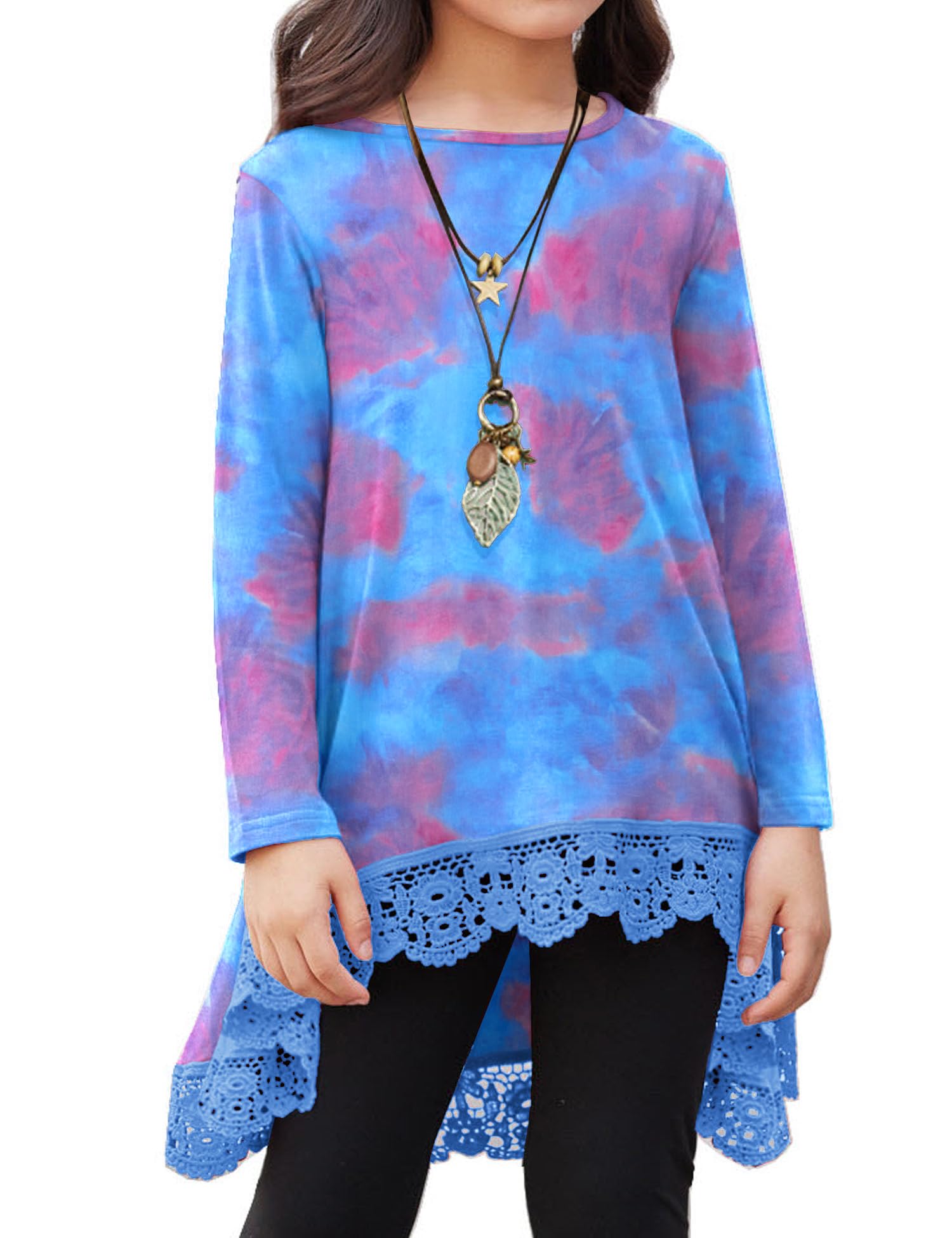 Arshiner Girls Tunic Tops Casual Basic Loose Soft Swing Pullover Long Blouse T-Shirt Tee