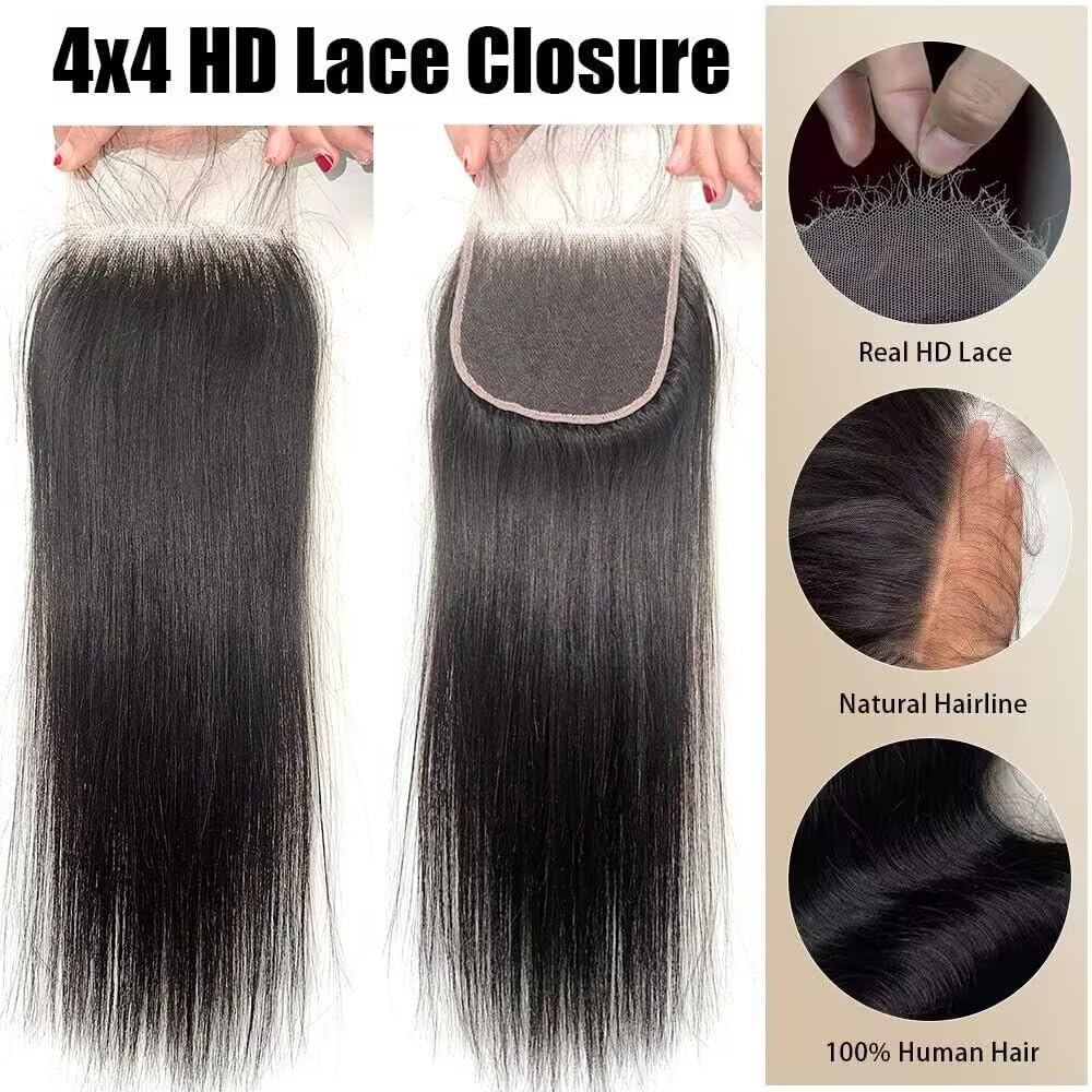 Amazon.com : KRN 4x4 HD Lace Closure, Ultra-thin Invisible  display picture 3
