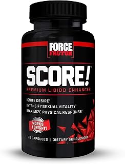 Force Factor Score! Nitric Oxide Libido Enhancer for Men with Horny Goat Weed and L-Citrulline to Ignite Libido, Maximize Response, Increase Endurance, and Boost Male Vitality, 76 Capsules