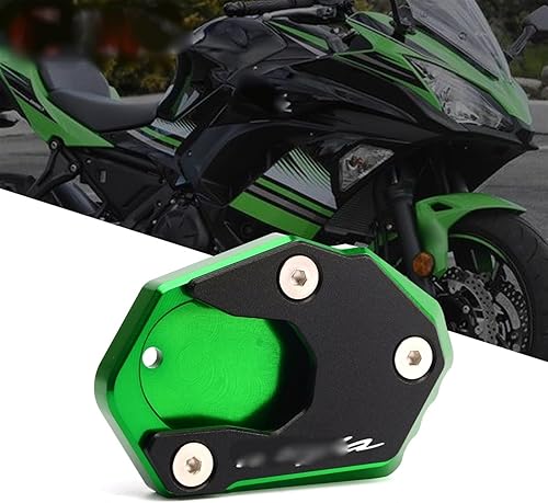 Miniatura 4 de SHATKA Kawasaki 2019 Soporte lateral de extensión para Ninja Zx6r Zx10r 250 300 650 1000 Z1000 Z650 Z900 Trípode extendido (Color titanio)