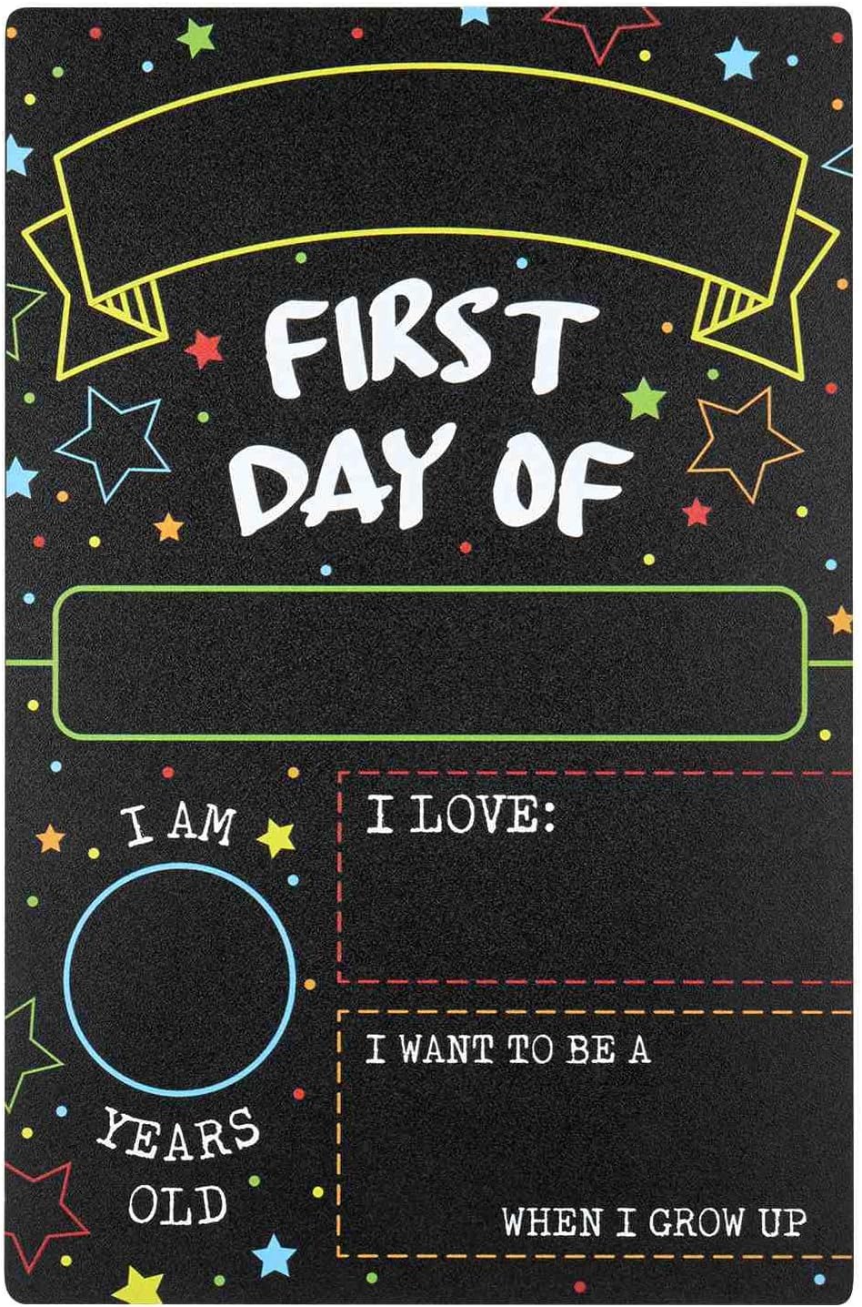 First Day Last Day of School Chalkboard Double Sided Sign - 12" x 7.9"