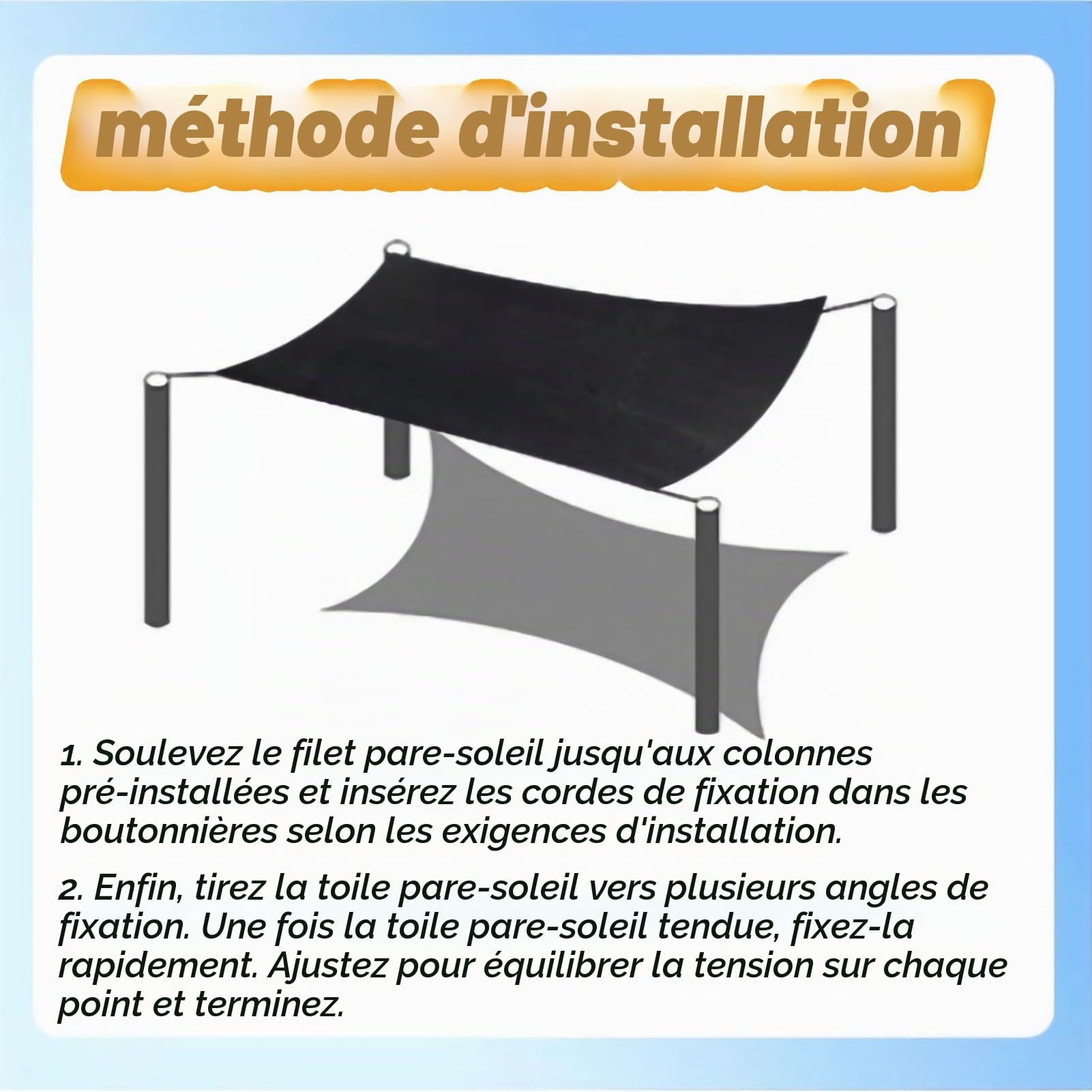 Filet d’ombrage Rectangulaire 3mx4m – Protection Solaire 85% Anti-UV – pour Jardin, Serre, Potager, Pergola – Toile d’ombrage Extérieur