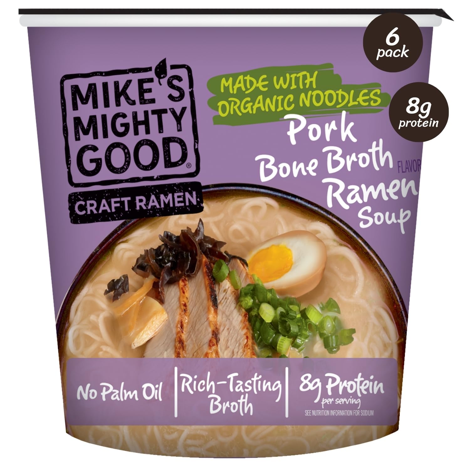 Amazon.com : Mike's Mighty Good Bone Broth Pork Ramen Cup (Pack of