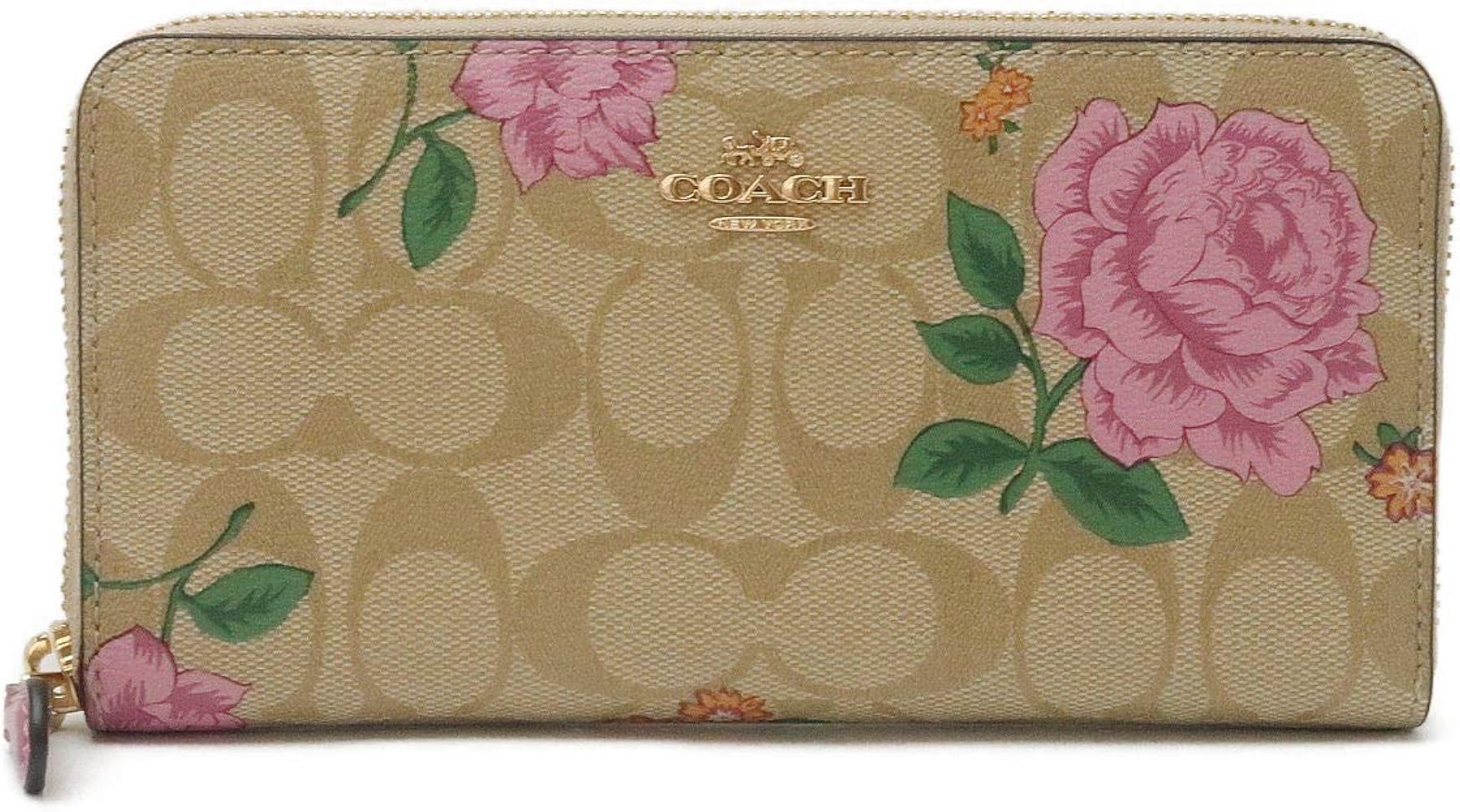 新作‼️ COACH コーチ 長財布 ストラップ 花柄 ピンク | grocerybazaar