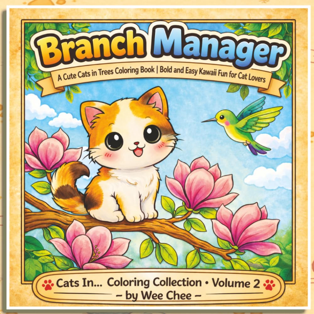 Branch Manager: A Cute Cats in Trees Coloring Book | Bold and Easy Kawaii Fun for Cat Lovers (Cats In... Coloring Collection)