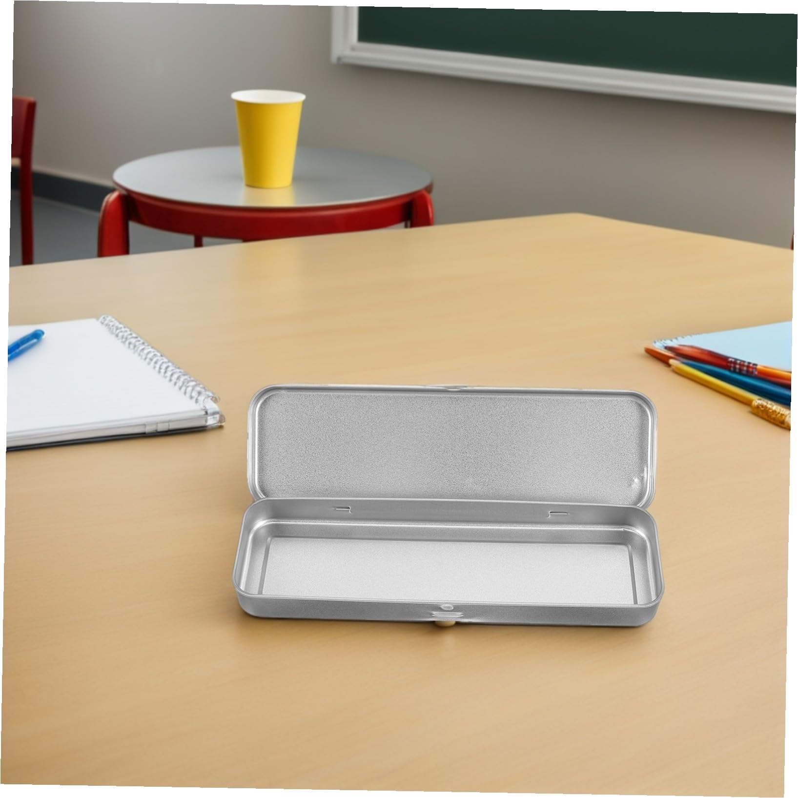 Mobestech 8 pezzi Scatola Portapenne Rettangolare in Metallo Organizer Singolo Astuccio Scuola Resistente e Protettivo per Cancelleria Design Moderno e Robusto