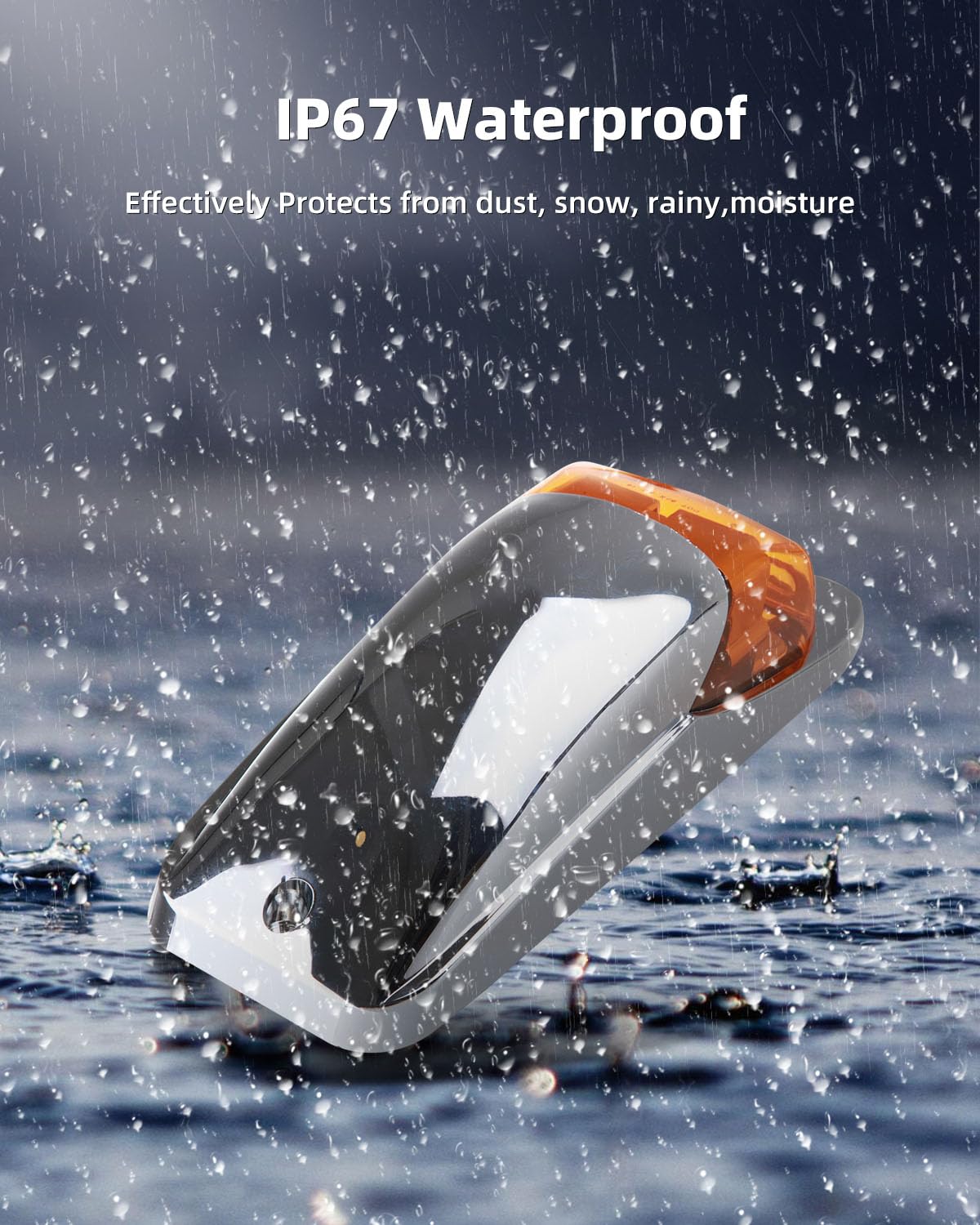 LBRST Clear Cab Marker Top Roof Running Lights Universal Teardrop Style Cab Light for Heavy Duty Trucks (11 pcs)