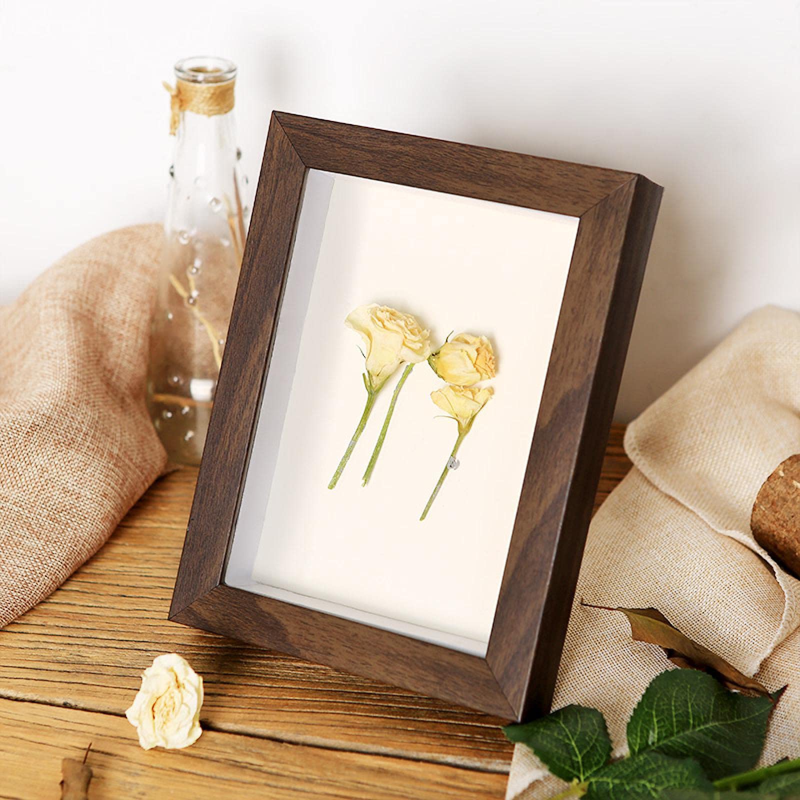 Amazon.co.jp: DIYフォトフレーム3D額縁中空2cm植物柄シェル塗装4K