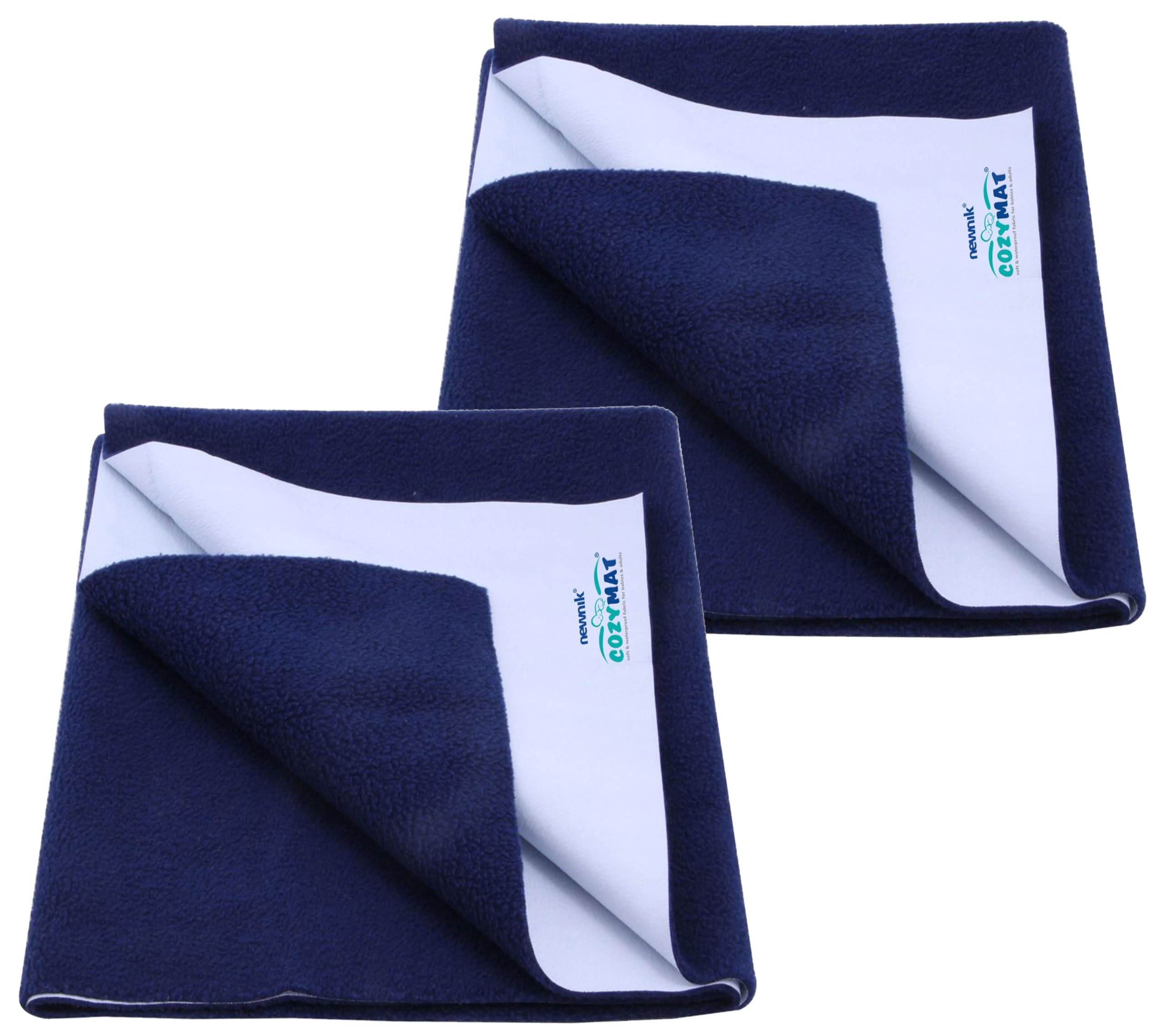 Cozymat Reusable Underpad Washable Incontinence Bed Pad Overnight Sheet, Underpad Mattress Protection for Baby, Elderly & Patient Care (Pack of 2) (NAVYBLUE, Medium (70cm x 100cm))-image-48