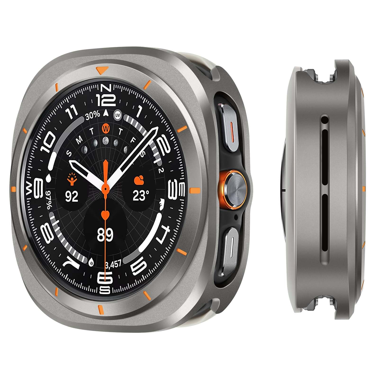 Protector de metal para Galaxy Watch Ultra 47mm con acabado premium 7