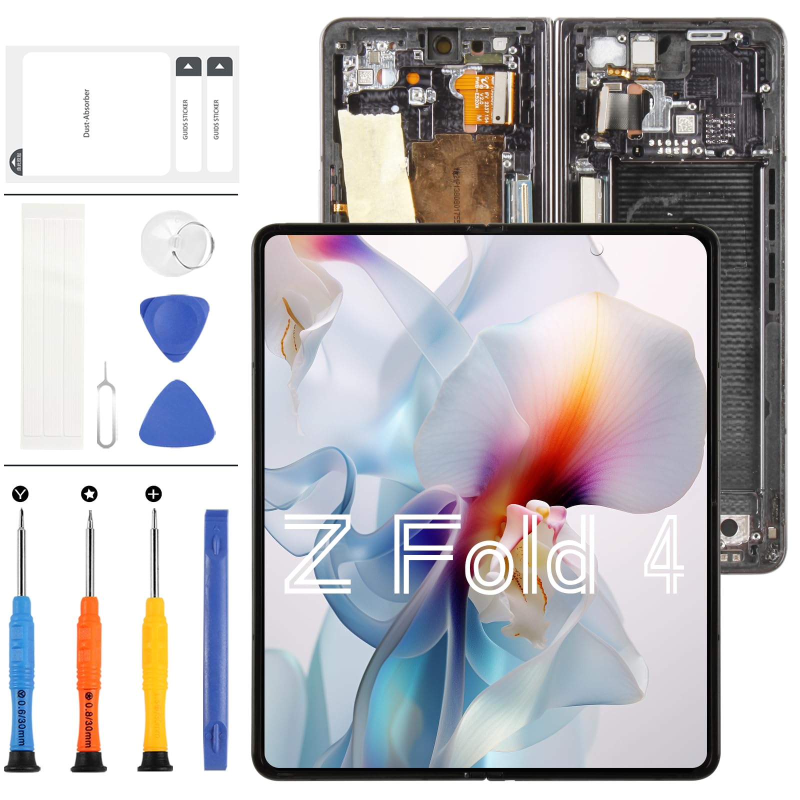 Original Ecran LCD Complet Graphite Sur Châssis Pour Galaxy Z Flip 4