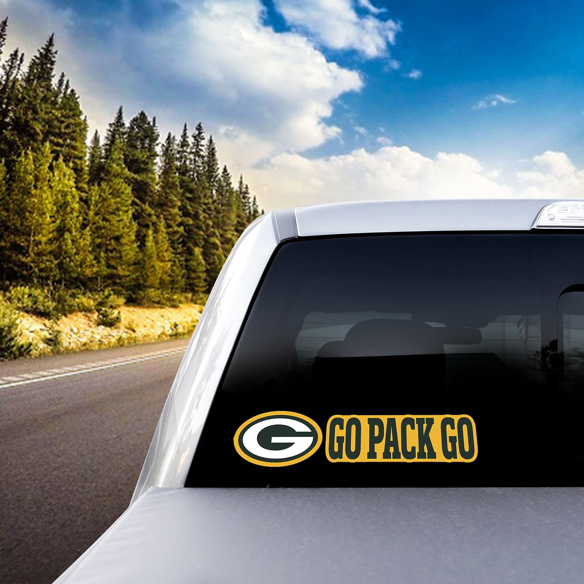 FANMATS 61379 Green Bay Packers 2 Piece Team Slogan Decal Sticker Set