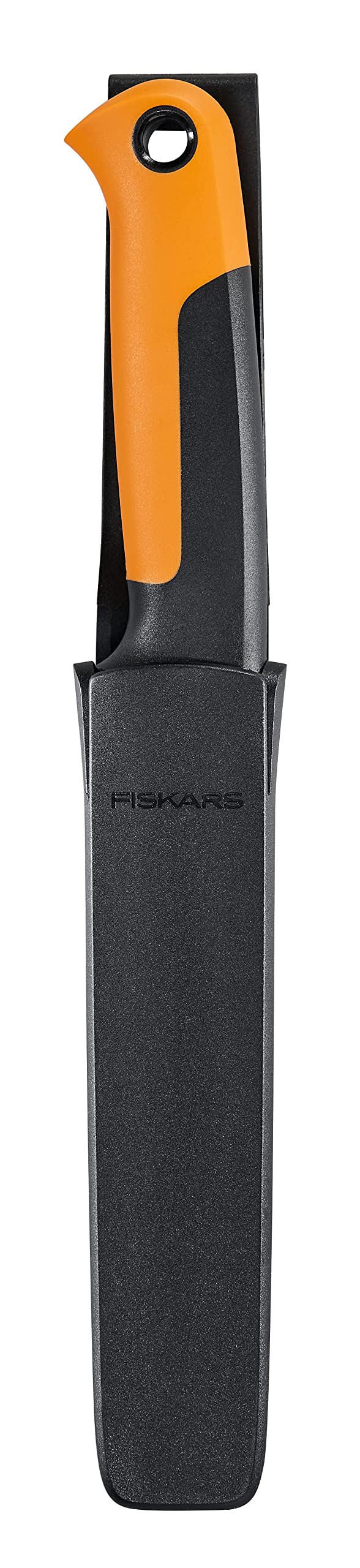 Fiskars Couteau de Récolte, Pour Tiges épaisses, Longueur de lame : 15 cm, Acier inoxydable/plastique, Noir/Orange, X-series, K82, 1062830