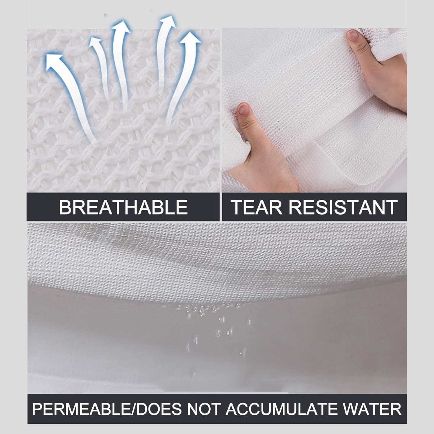 Shade Net White with Grommets,Sunblock Shade Cloth Shade Mesh,Shade Sail,Breathable Shade Netting,Sunscreen Fabric,Shading Net for Greenhouse Plant Garden Pergola Patio,White-2x3m(6.6 * 9.8ft)