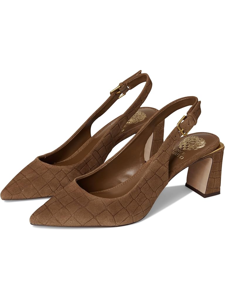 Beige Vince Camuto Hamden Buckle Slingback Pump