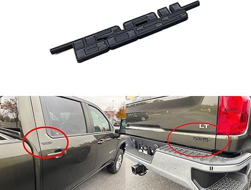 Miniatura 5 de Emblema de Trail Boss 2019-2024 Placa de identificación 3D de repuesto para Silverado 1500 2500 HD (negro mate)