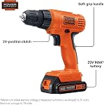 Perceuse/visseuse sans fil BLACK+DECKER 20V MAX* + ensemble d'accessoires de 30 pièces (LD120VA)
