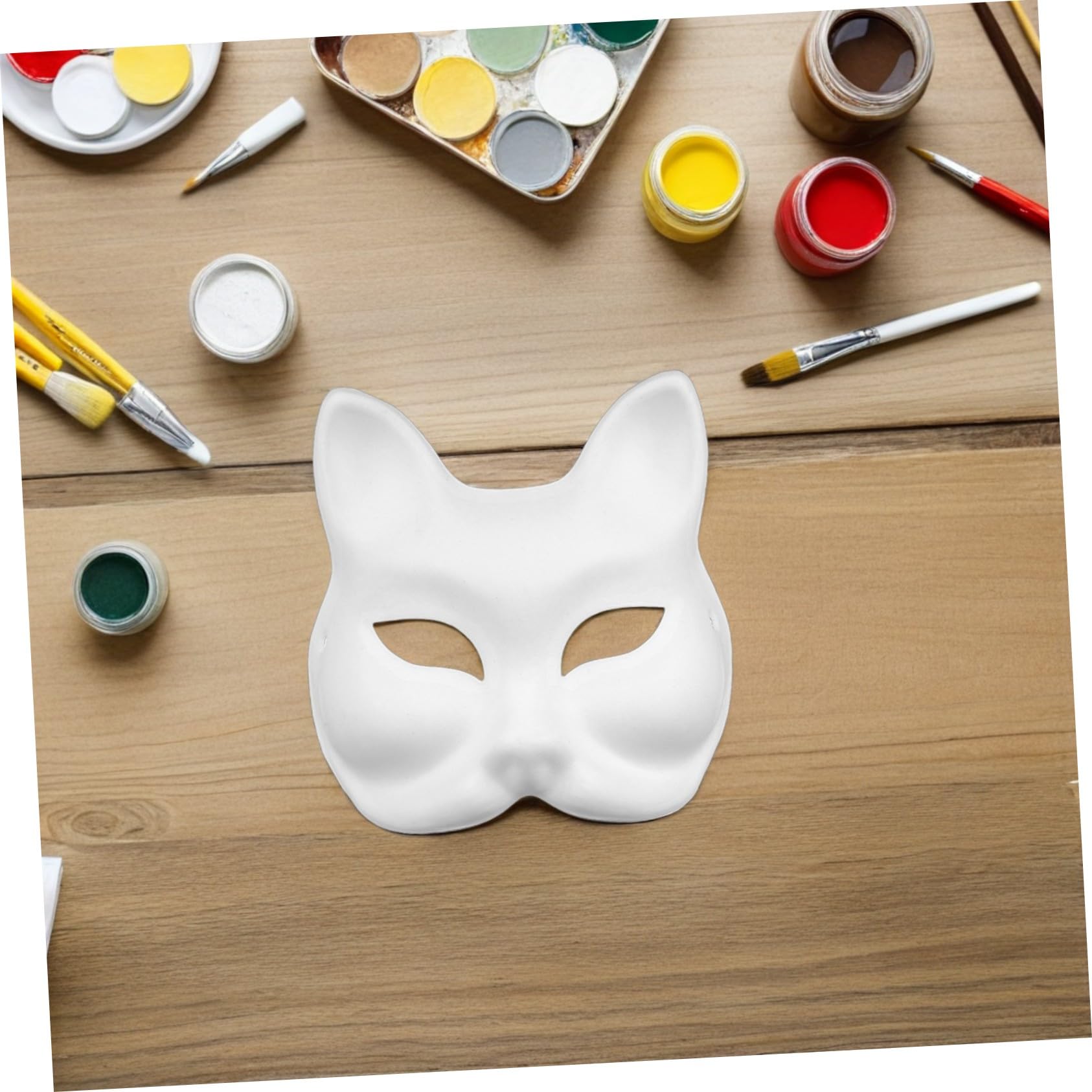 Hohopeti 16 Maschere Vuote da Decorare in Pulp e Volpe Maschere DIY per Halloween e Feste Tema Facili da Dipingere e Personalizzare per Adulti