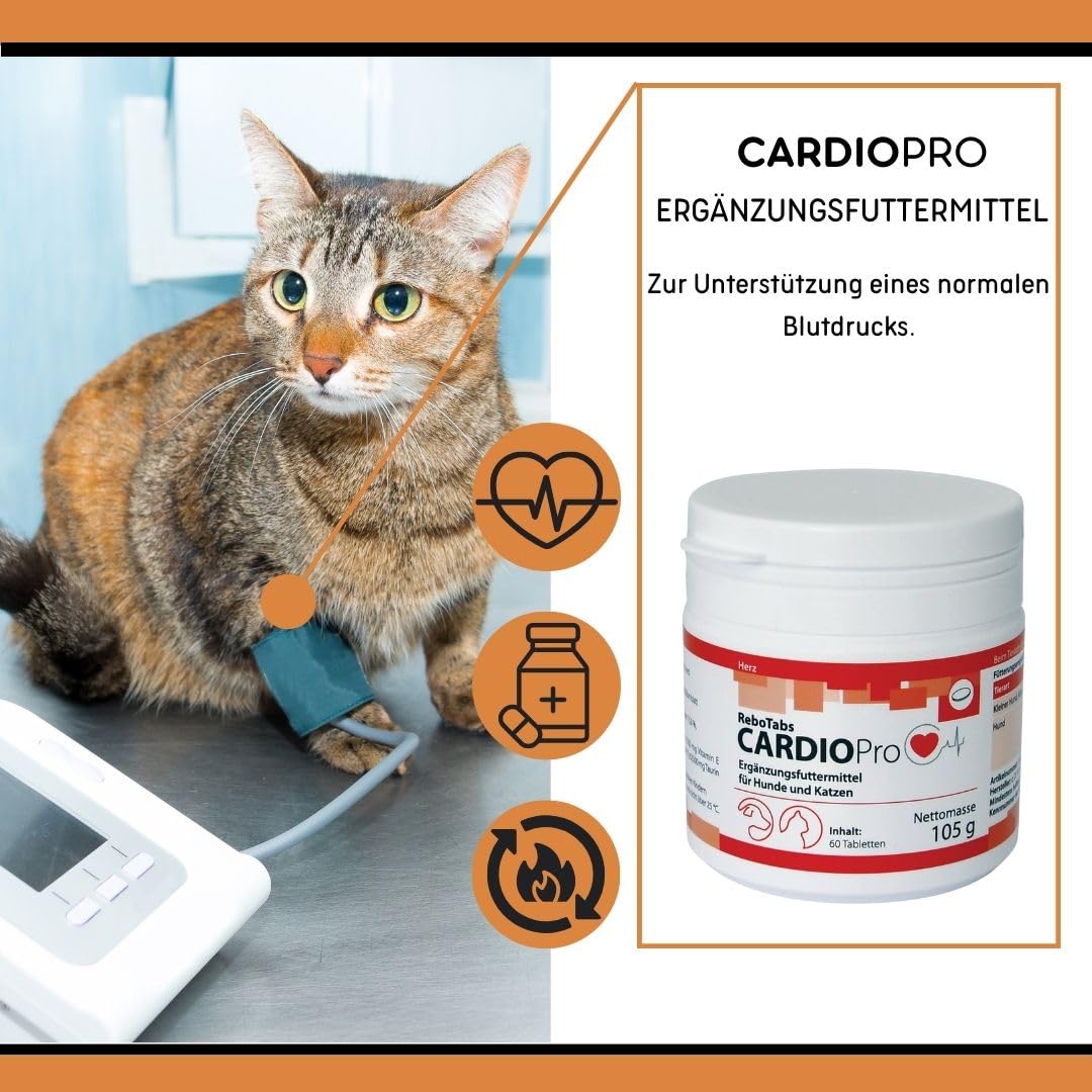 CardioPro Pastillas para perros y gatos: apoya la energía y la actividad, con carnitina, espino y taurina, dosificables flexibles, fabricadas en Alemania
