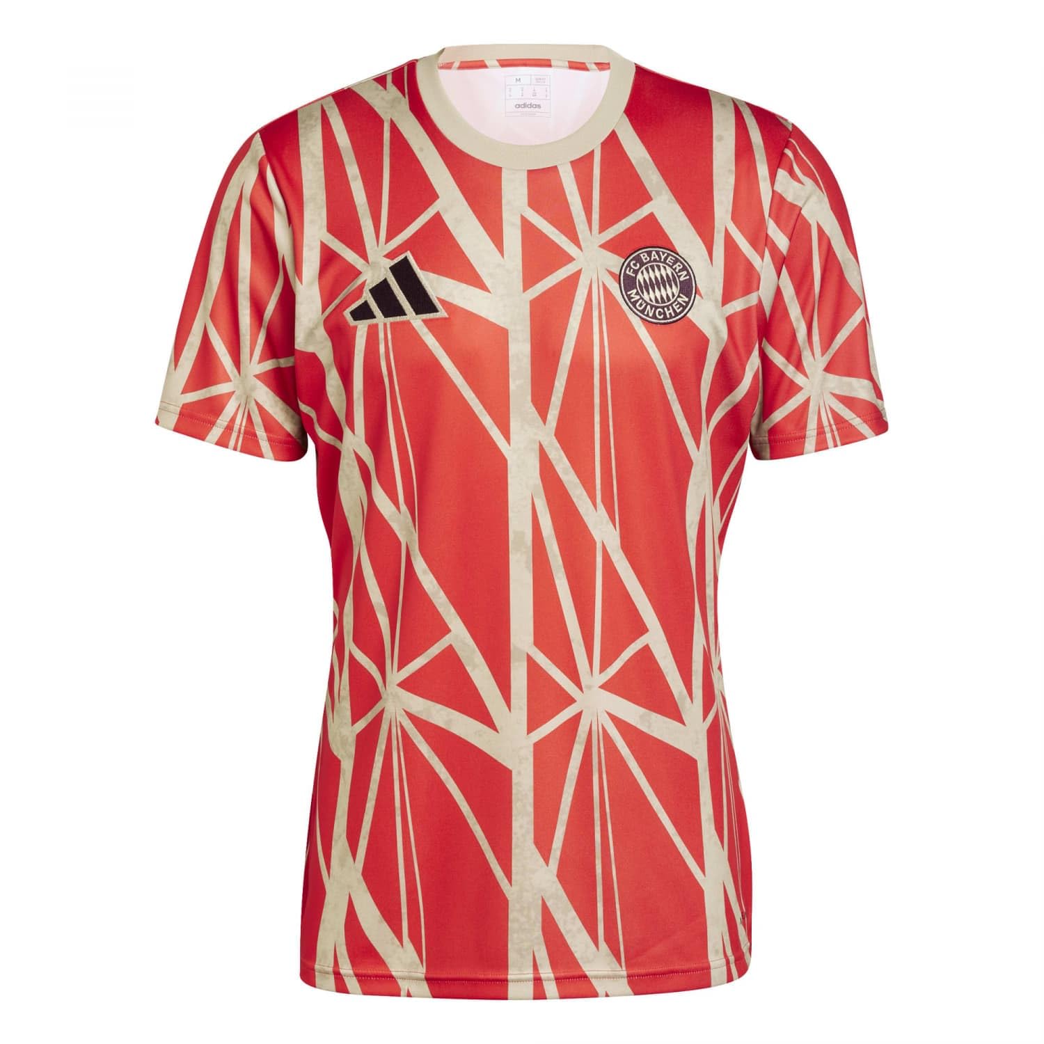 adidas Bayern Munich Men's Red Prematch Jersey 24/25, Red, XXL