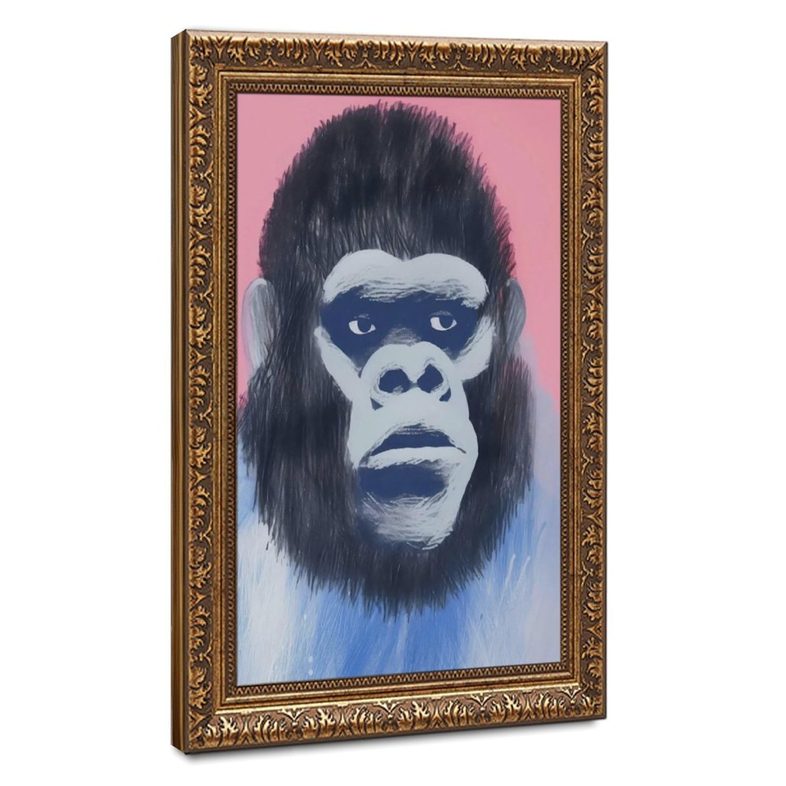 Bareronor Playful Gorilla Poster Canvas Poster Bedroom Decor Landscape Office Room Decor Gift 24" L X 36" W
