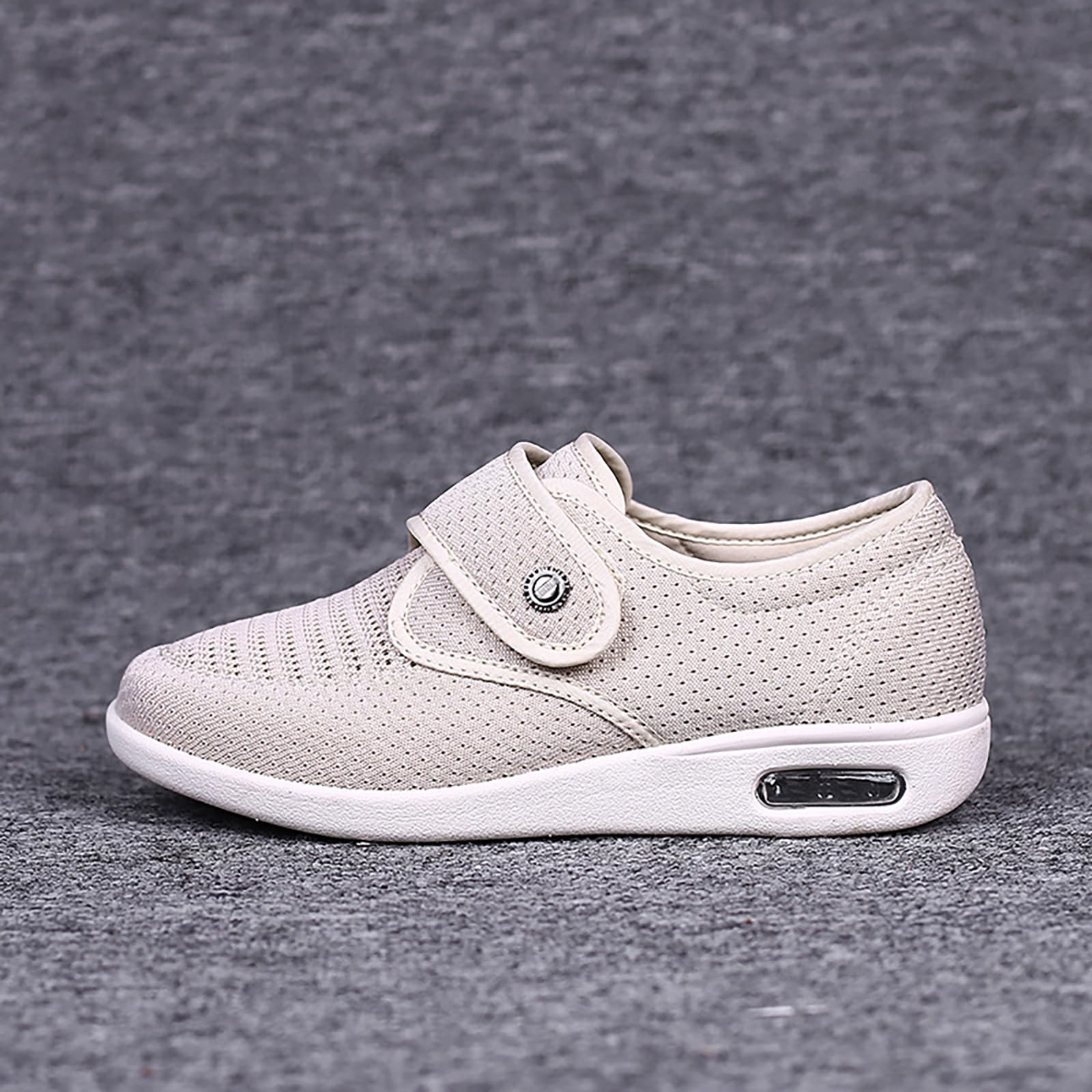 Zapatos para pies hinchados para mujer, zapatos ortopédicos de ancho adaptado con cierre regulable ponerse y quitarse fácilmente, confort, para pies diabéticos e hinchados