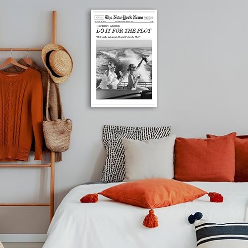 Miniatura 2 de FBKDVC Póster de periódico moderno en blanco y negro con estampado de revistas retro Do It For The Plot Hot Girls (Do It For The Plot Hot Girls)