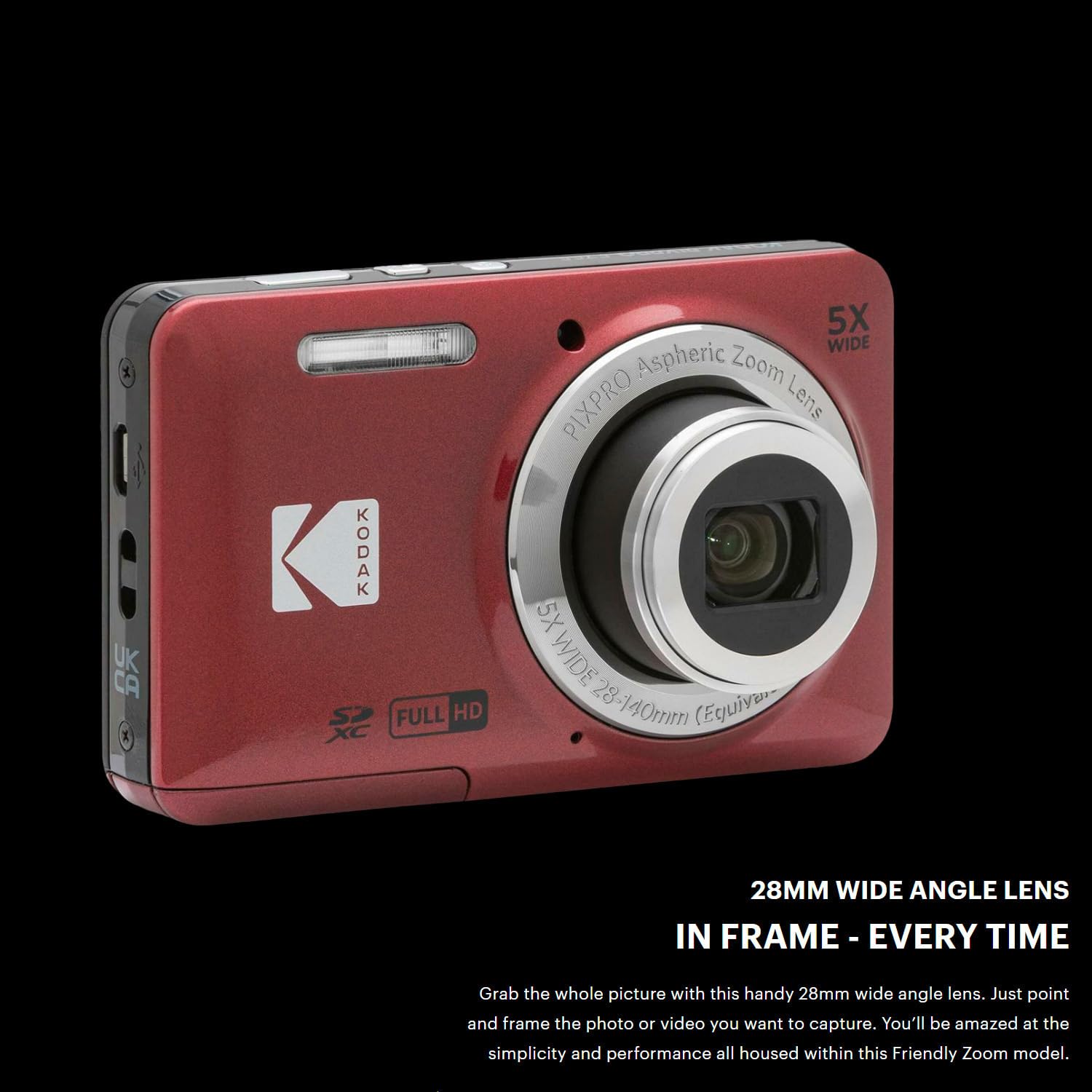 Buy Kodak PIXPRO FZ55 Digital Camera (Red) Friendly Zoom with