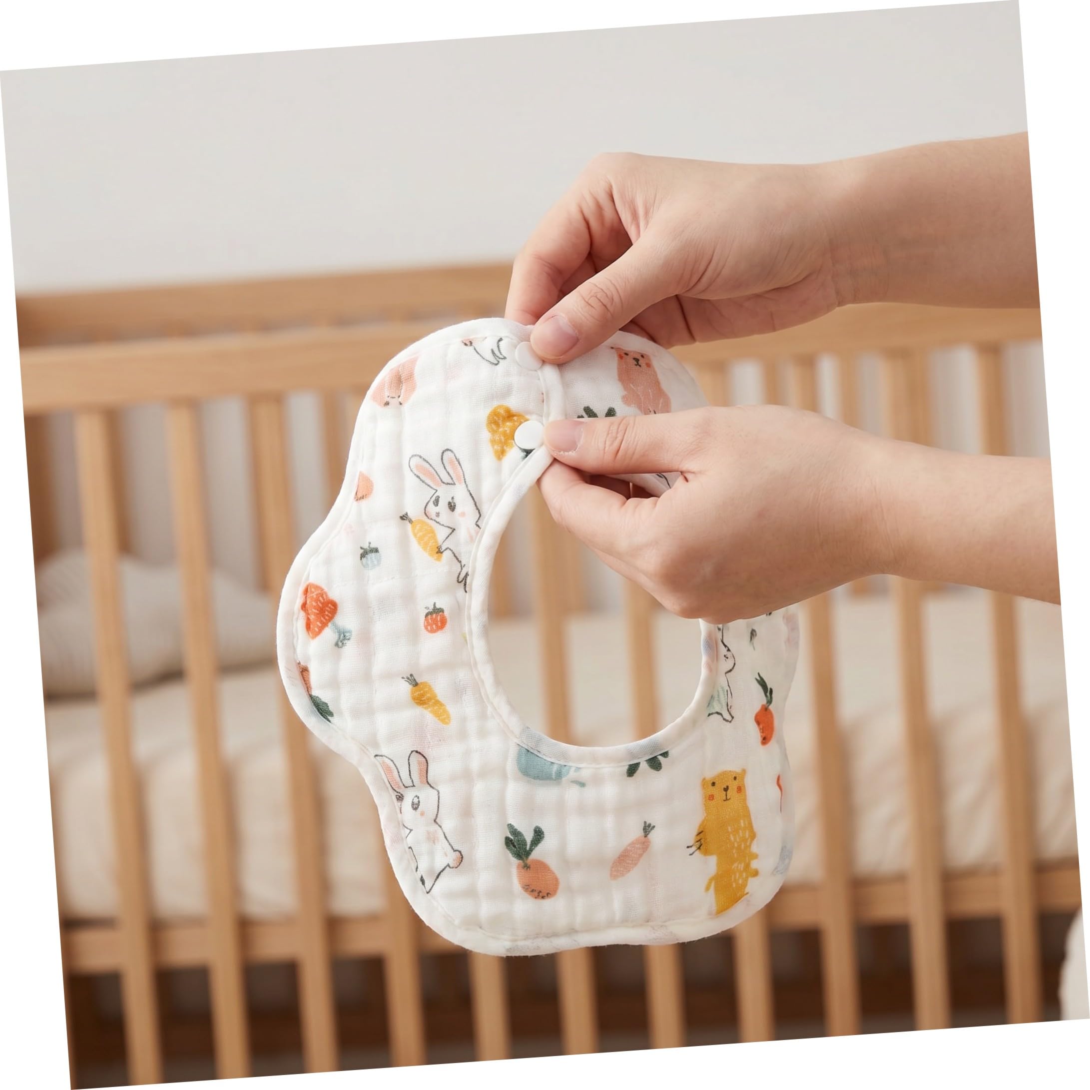 Baberos de Algodón Varios estilos 8 Piezas para Bebés y Niños Pequeños Ligeros y Protectores, Diseño Hebilla, Obsequio Adecuado para Nuevos Padres